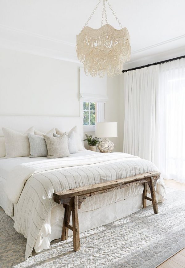 Bedroom dressed in white