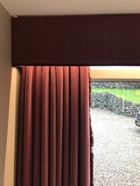 Window red pelmet treatment