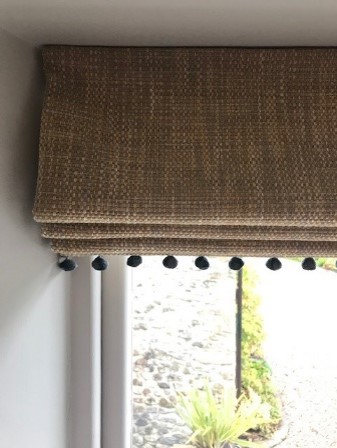 cream blinds detail