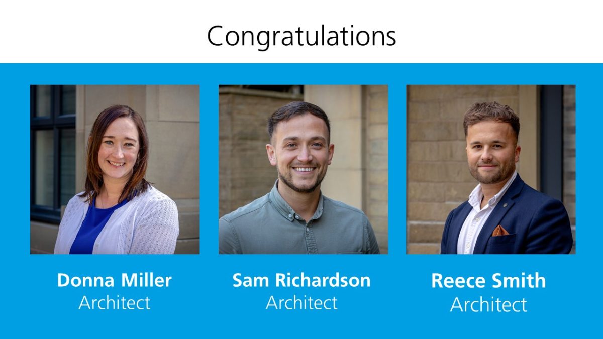 Milestone Achievement with Three Newly Qualified Architects